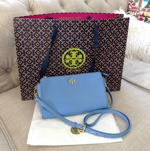SOLD Brody Pebbled Wallet Crossbody (Montego Blue)